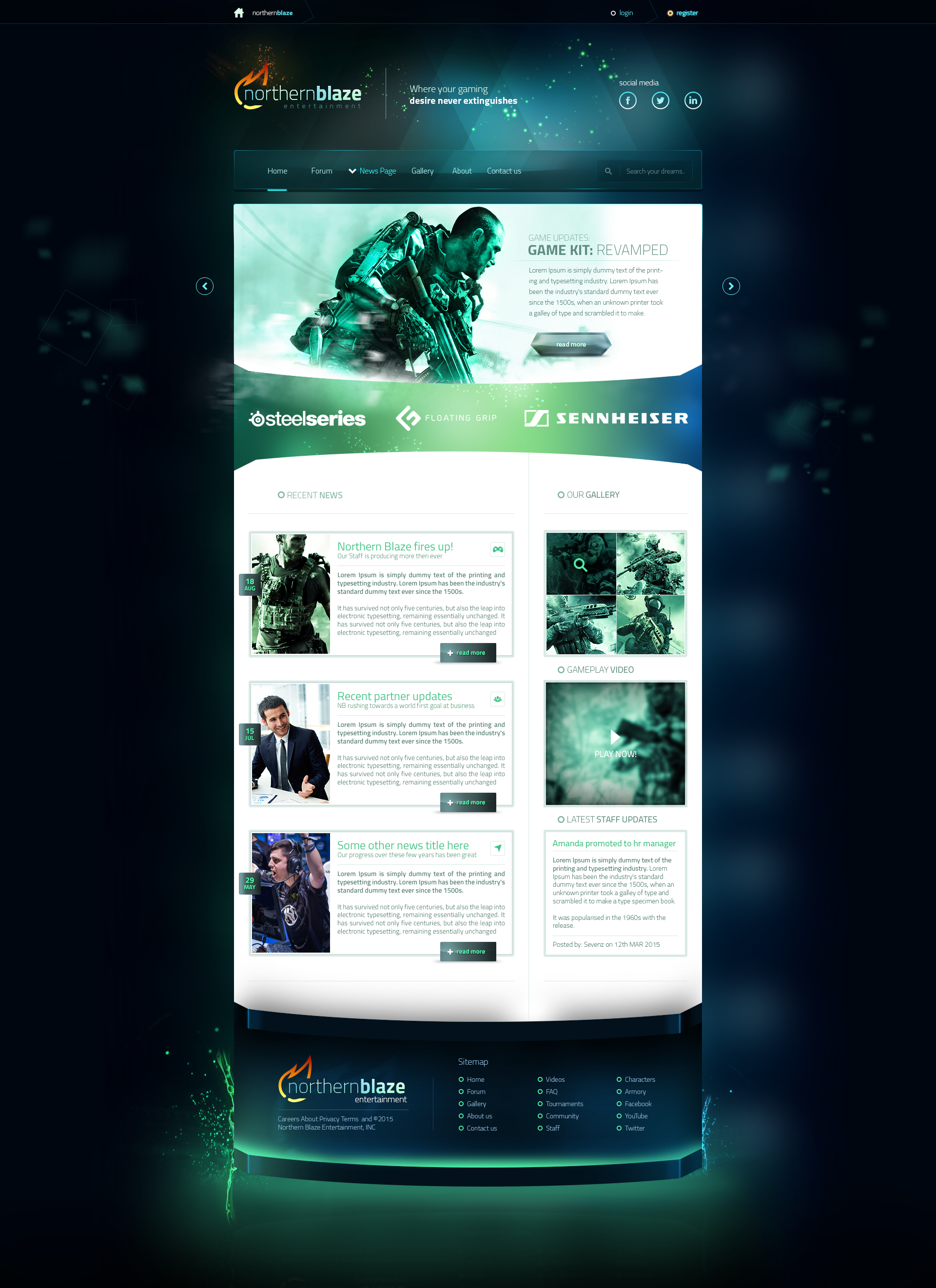 NorthernBlaze Homepage Design